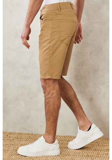 Ac&Co / Altınyıldız Classics Erkek Camel Slim Fit Dar Kesim Armürlü %100 Pamuk Casual Chino Şort 4A0222200007Cml46 Camel Ac&Co / Altınyıldız Classics Erkek Camel Slim Fit Dar Kesim Armürlü %100 Pamuk Casual Chino Şort 4A0222200007Cml46 Camel