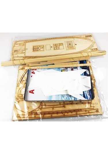 Türk Model 1/35 107 Vega Yelkenli, 87 Cm. Ahşap Model Kiti-55229