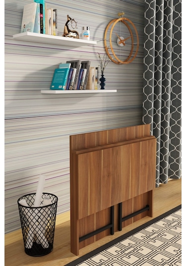 Frezya Katlanır Portatif Çalışma Masası Koyu Ceviz