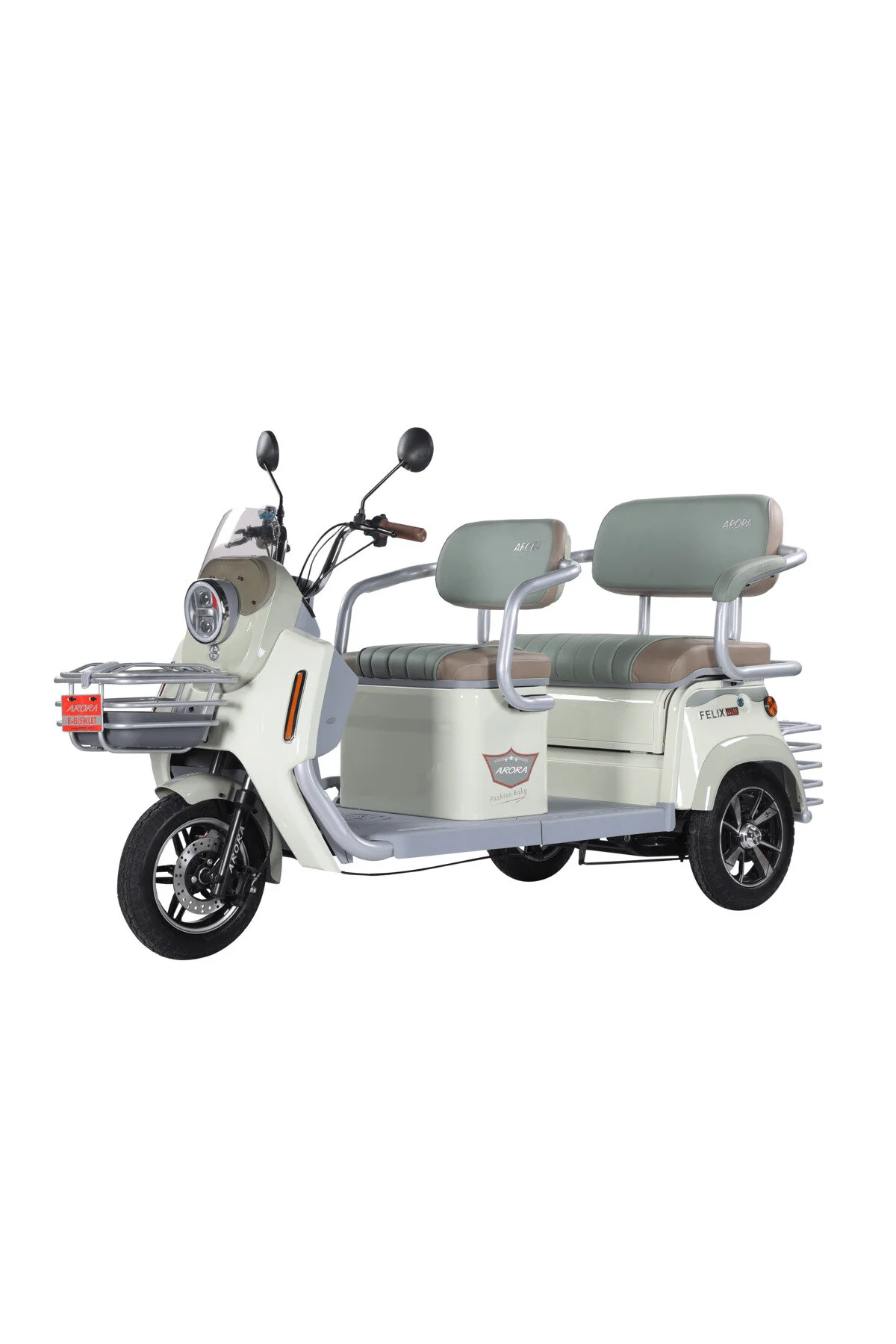 Arora Felix New Elektrikli 3 Tekerlekli Moped Yeşil