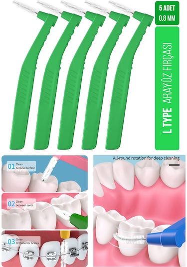 Oral White Arayüz Fırçası Yeşil 0.8 Mm Cleaning Pro 5 Adet