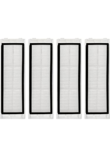Xiaomi 1c Ve Dreame F9 Robot Süpürge Filtresi Seti - 4 Adet Beyaz + Siyah Plastik Filtre