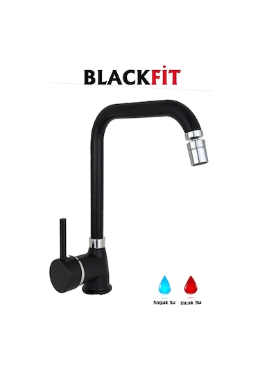 Siyah Tepe Duş Seti Tasarruflu Duş Robotu Banyo Bataryası Mutfak Bataryası Lavabo Bataryası Siyah