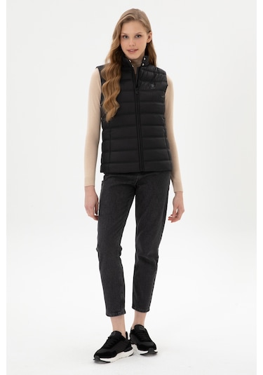 U.s. Polo Assn. Kadın Siyah Yelek Dokuma 50311989-vr046 Siyah