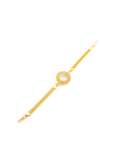 Çeyrek Altın Çerçeve Bileklik Çelik Altın Kaplama Güneş Model Blk Altın