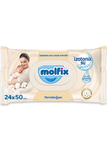 Molfix Yenidoğan Izotonik Sulu Mendil 24'Lü Fırsat Paketi 1200'Lü