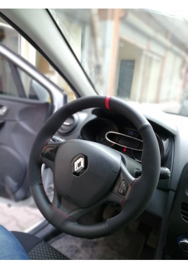 Çarşıhan Karbon Alcantra Kırmızı Dikişli Direksiyon Kılıfı