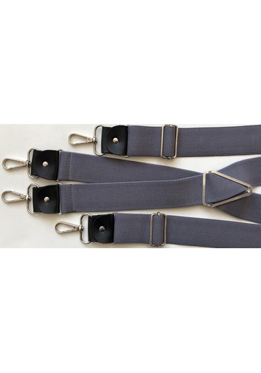 Kancalı Gri Pantolon Askısı 4 Kancalı
