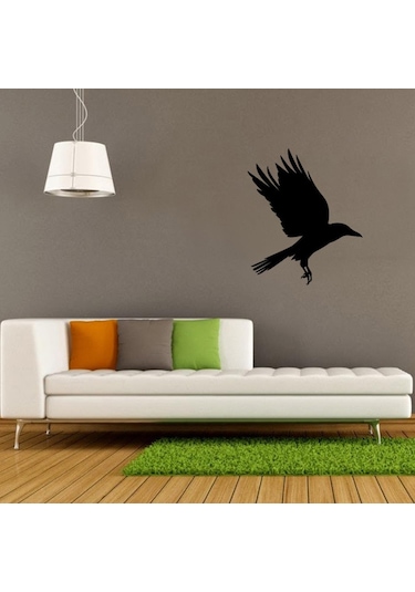 Kuş Folyo Sticker Derstv931 50cm Uzunluk Siyah