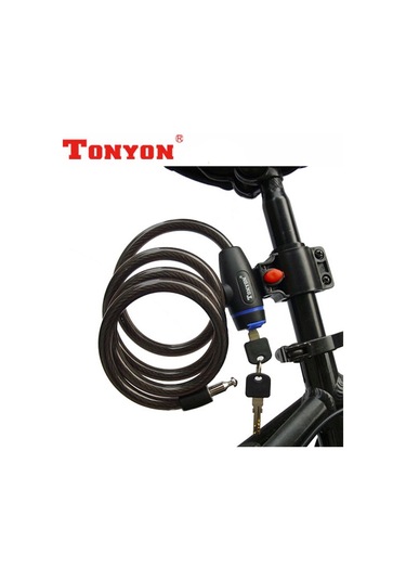 Zhongli Tonyon Ty-533 Anahtarlı Halat Kilit 12x1200 MM Siyah