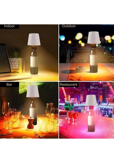 Szypzstore Humble Kablosuz Şişe Lambası, Likör Şişeleri Için Led Işıklar, Şarj Edilebilir Şarap Üç Renkli Işıklar-siyah Gapwd5 Siyah