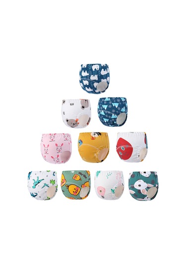 Ximistore9 Bebek Kullanıma Hazırlanabilir Pamuklu Bez, 6 Katlı Bez, Su Geçirmez, Emici Ve Nefes Alır, Eğitim Kısaşısı - Küçük Dinozor M 2XL