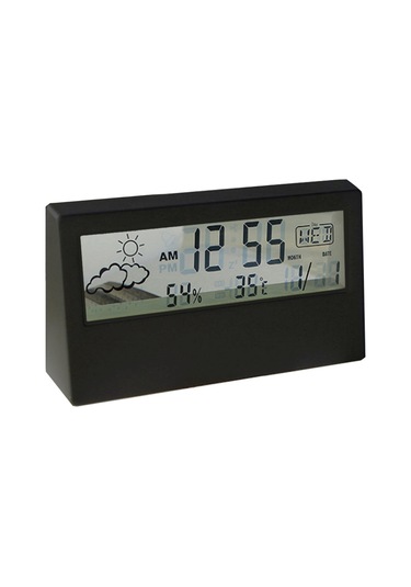 Lemestar Beyaz Şeffaf Lcd Dijital Alarm Saat - Zaman, Tarih, Hafta Günü, Sicaklık Ve Nem Gösterici - Yumuşak Alarm Ve Uyandırma Fonksiyonu