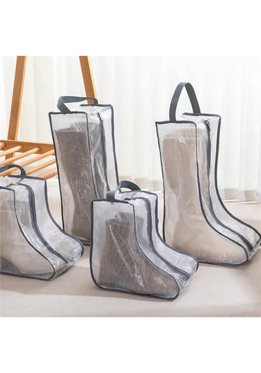 Xiaaokeji Kadın Uzun Ve Kısa Bot Saklama Çantaları, 2 Büyük+2 Küçük Seyahat İçin Gri