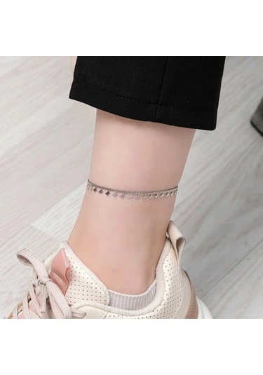 925 Ayar Gümüş Kelebek Halhal T8100 599599 A - Gümüş