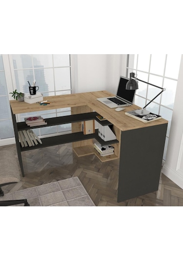 Dekorister Stylo Çalışma Masası Safir - Antrasit