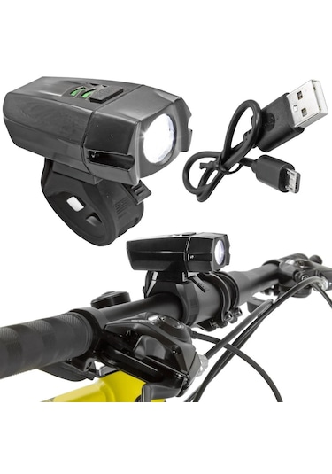 Zozo JY-7027 Usb Şarjlı 400Lm 6 Fonksiyonlu Bisiklet Farı Siyah