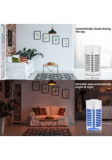 Aubyhe Güneş Işığı Kontrollü Akıllı Elektrikli Sinek Öldürücü Lambası - Ev Kullanıma Uygun, Sessiz, Temizleme Fırçasıyla - Avrupa Standartı 1 Adet