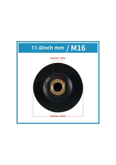 Maiyame Esnek Kauçuk Uçlu Taş İşleme Aparatı - Evrensel Yapıştırıcı, Özel Tasarım, M16 Delikli 3 İnç Otomatik Tutuculu Zımpara Diski