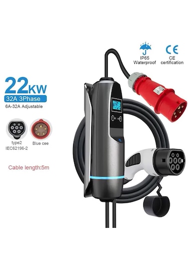 Khons 22 Kw 32 Amper Elektrikli Araç Şarj Cihazı