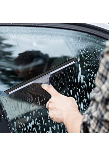 Pazly Geniş Kullanımlı Uzatılabilir Paslanmaz Çelik Pencere Ve Ayna Silme Aparatı - Kaymaz Silikonlu Diğer