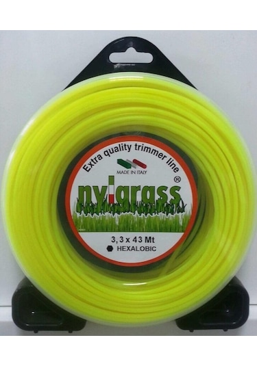 Nylgrass Motorlu Tırpan Misinası 3.3mm 6 Köşe 43 Mt