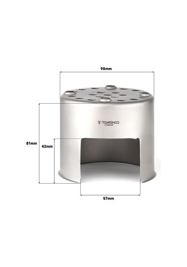 Titanyum Yuvarlak Tek Parça Odun Sobası Gümüş