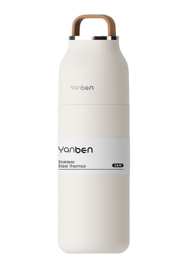 Yystore Taşınabilir Termos Bardak Basit Kahve Fincanı Sıcak Ve Soğuk İçin Evrensel Beyaz