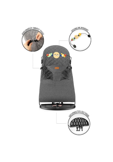 Balance Lüx Cotton Katlanır Oyuncak Aparatlı vee Seyahat Çantalı Üç Kademeli Sallanan Ana Kucağı