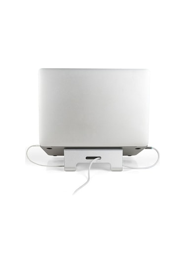 Ebitda Upergo Alüminyum Macbook Uyumlu Notebook İpad Düz Soğutma Tabanı - Gümüş