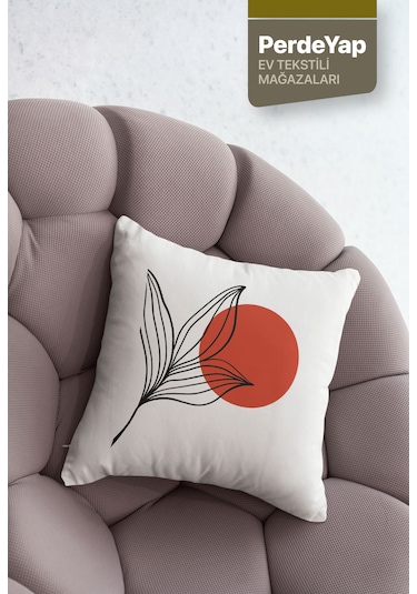 Hayali Gerçeküstü Çiçekler Desenli 4'lü Kırlent Kılıfı