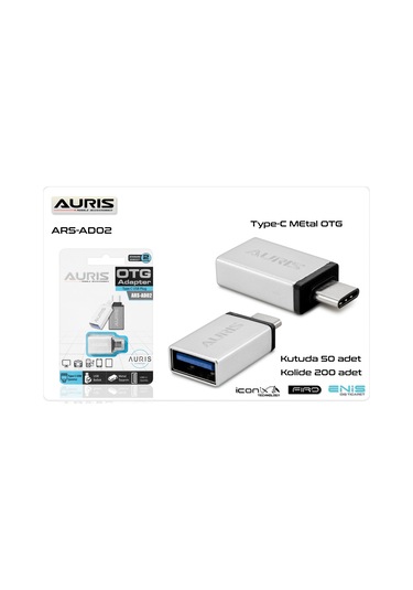 Auris Type-C Usb Otg Çevirici Dönüştürücü Ars-Ad02