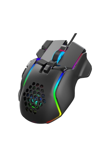 Springsun Hxsj S700 10 Tuşlu Programlanabilir Rgb Aydınlatmalı Oyun Faresi - 12800 Dpı, 20m Tıklama Ömrü 001