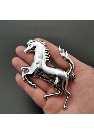 Altın Sağ-3d Metal Çalışan At Amblemi Süslü Çıkartmalar Ferrari 458 488 599 Araba Çamurluk Pencere Tampon Vücut Ro