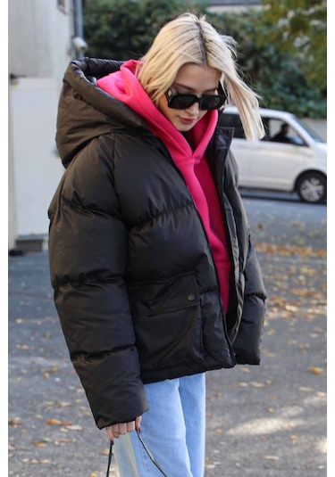 Madmext Siyah Oversize Cepli Mont Mg1358-siyah Siyah