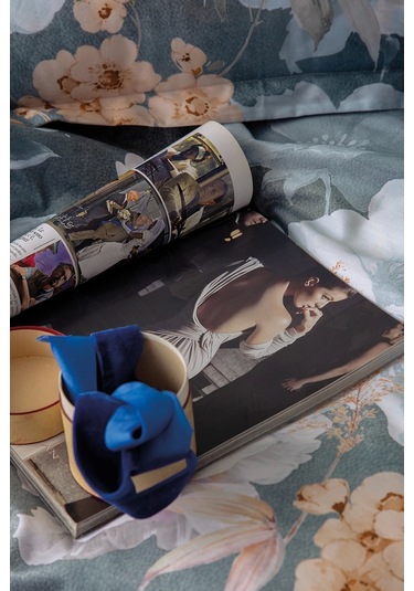 Katie 300 Tc 120 Tel Dijital Pamuk Saten Nevresim Takımı Çift Kişilik Çok Renkli