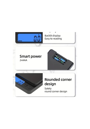 Willowhaven Black 303a Akıllı Hassas Terazi 0 1g 3kg Cep Terazisi Pil Dahil Değil Siyah 303a