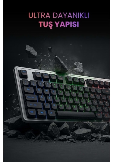 Concord C-67 Kablolu Gaming Rgb Işıklı Standart Türkçe Q Klavye & Mouse Set Optik