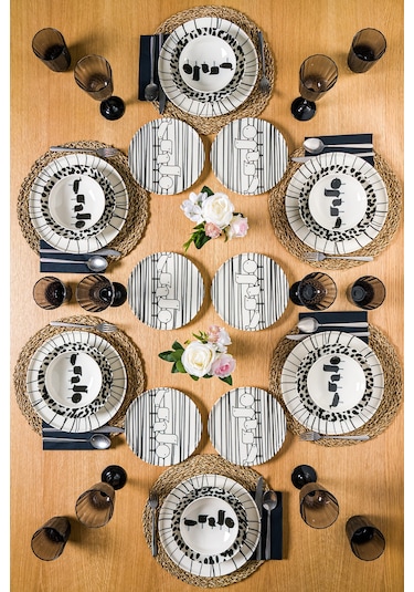 Nido Mounta 24 Parça 6 Kişilik Porselen Yemek Seti