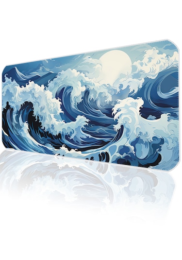 90x40cm Ocean Storm Xxl Büyük Boy İlyuka Gaming Oyuncu Mousepad