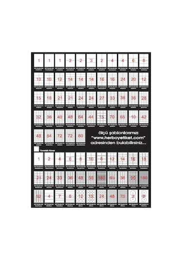 Herboy Hb 1036 45mmx30mm Beyaz Laser Etiket