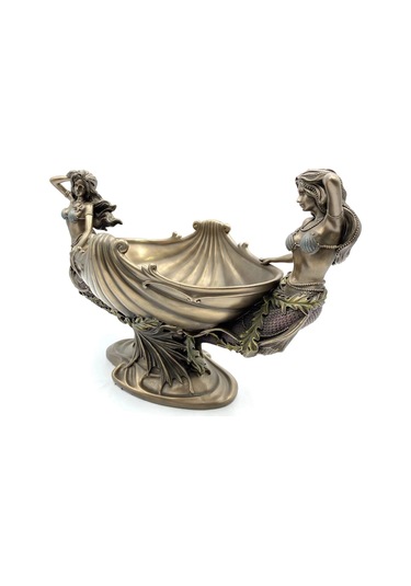 İkiz Deniz Kızı Figürlü Dekoratif Gondol