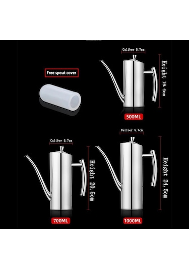 Paslanmaz Çelik Yağdanlık Mutfak Yağ Tankı Pot Sos Sirke Damlama