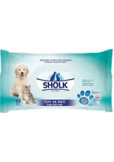 Sholk Köpek Tüy ve Pati Temizleme Mendili 60'lı