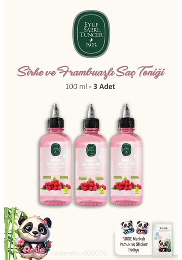 Eyüp Sabri Tuncer Frambuazlı Sirke Saç Toniği 3 x 100 ML + Rosia Pamuk