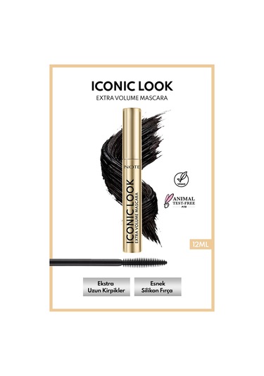 Note Iconic Look Mascara Yoğun Hacim Etkili Maskara - Siyah