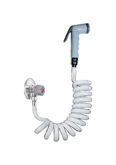 Plasyay Spiral Şattaf Başlıklı Taharet Matik 3/8 Bağlantılı 2.5 M