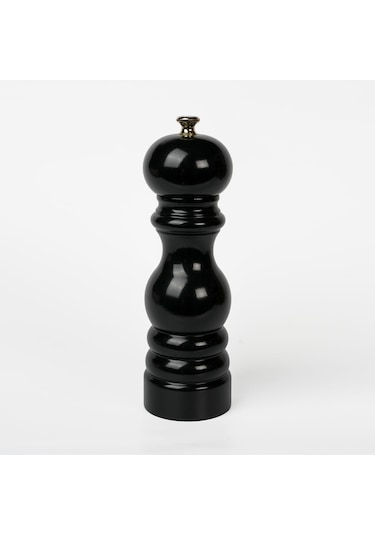 Siyah Ahşap Tuz Ve Karabiber El Değirmeni Öğütücü Grinder 18 Cm Siyah