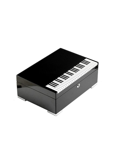Lubinski İtaly Humidor Puro Kutusu Piano Parlak Siyah 40's