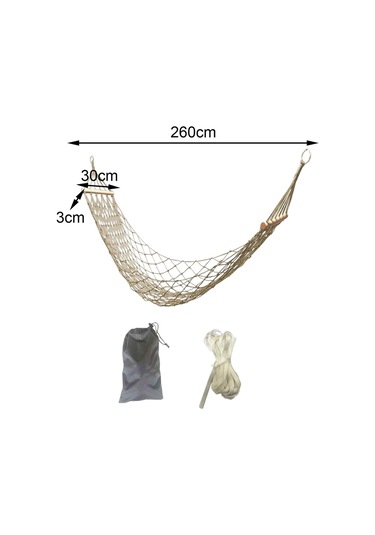 Suntek Kamp Hamak Ağır Katlanır Plaj Veranda Arka Bahçe Beyaz